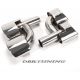 Pair sports silencers look Mercedes AMG INOX