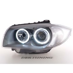 Faros delanteros Angel Led Bmw 1 E81 E87 04-11 gris