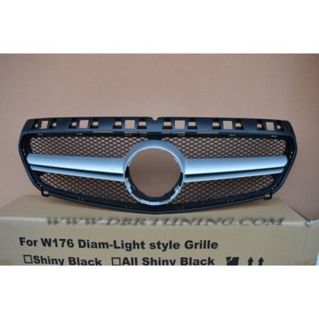 Grill Mercedes look AMG W176 12-15 silver