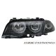 Fari Angel Eyes CCFL BMW 3 4porte E46 98-01 neri