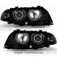 Headlight Angel Eyes CCFL BMW 3 4door E46 98-01 black