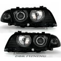 Faros Angel Eyes CCFL BMW 3 4puertas E46 98-01 negros