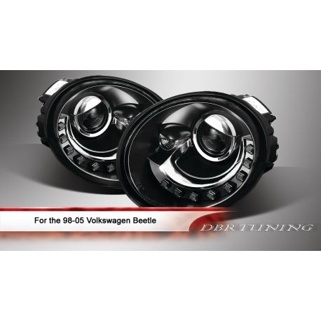 Headlights Daylight LED VW NEW BEETLE 98-05 black
