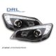 Coppia fari Led DRL Opel  Astra J 09-15 neri