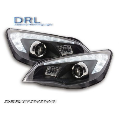Coppia fari Led DRL Opel  Astra J 09-15 neri