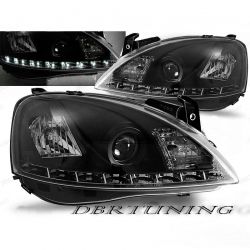 Faros Daylight Led Opel  Corsa C 00-06 negro