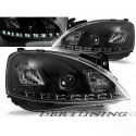 Headlight Daylight Led Opel Corsa C 00-06 black