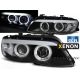 Headlights Angel CCFL Xenon Bmw X5 (X53) 03-07 black