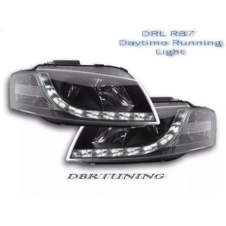 Headlight Daylight Led Audi A3 8P 03-08 neri