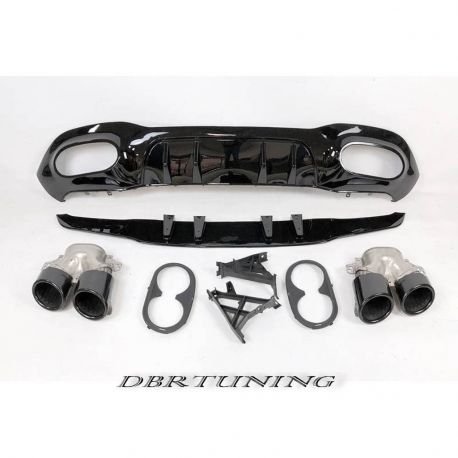Diffusore Mercedes A W177 18-22 Look AMG A45 nero