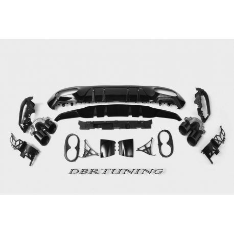 Diffusore Mercedes A W177 18-22 Look AMG A45 negro
