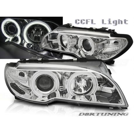Coppia fari Angel CCFL BMW 3 coup-cab E46 03-06 cromo