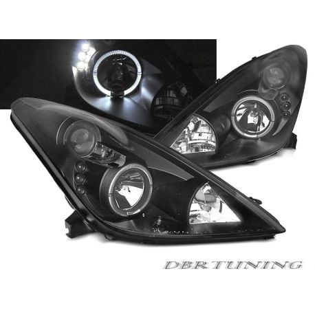 Coppia fari Led Angel Eyes Toyota Celica T23 99-07 neri