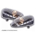 Fari Daylight Led VW GOLF 5 03-08 neri