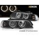 Gruppi ottici Angel Eyes Led BMW E39 Xenon 00-03 neri