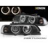 Gruppi ottici Angel Eyes Led BMW E39 Xenon 95-00 neri