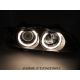 Gruppi ottici Angel Eyes Led BMW E39 Xenon 00-03 neri