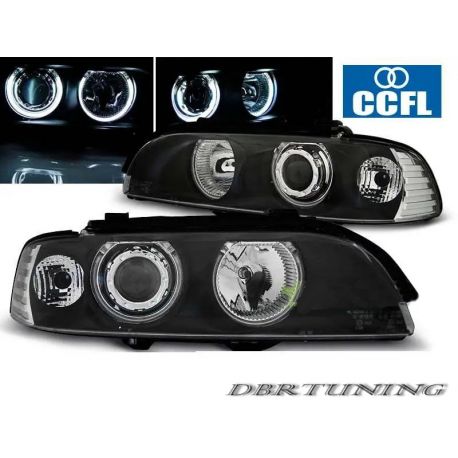 Gruppi ottici Angel Eyes Led BMW E39 Xenon 95-00 neri