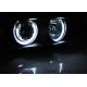 Gruppi ottici Angel Eyes Led BMW E39 Xenon 95-00 neri