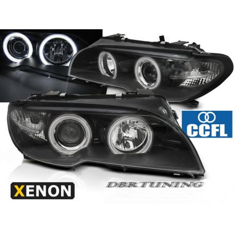 Headlights Xenon CCFL BMW 3 coup-cab E46 03-06 black