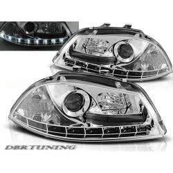 Coppia fari Daylight LED IBIZA 6L 02-08 cromo