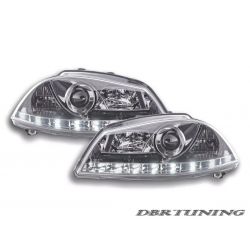 Faros DRL LED SEAT IBIZA 6L 02-08 cromo