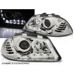 Coppia fari Daylight LED IBIZA 6L 02-08 chrome