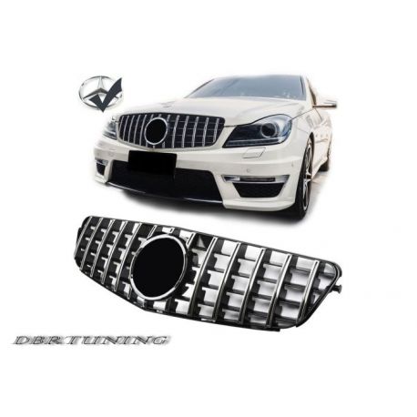 Grill Mercedes GTR W204 07-14 black-chrome