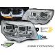 Fari anteriori 3D Led DRL VW T6.1 20-24 cromo