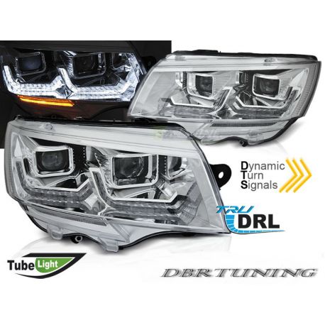 Faros 3D Led DRL VW T6.1 20-24 cromo