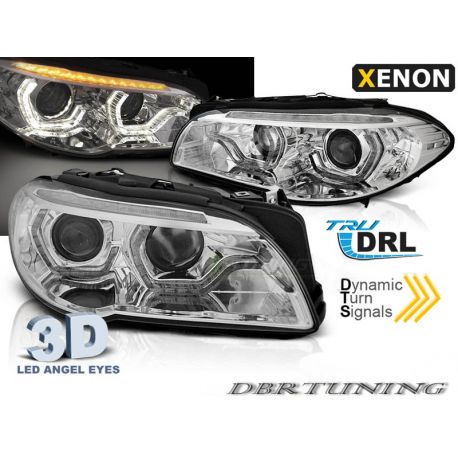 Fari anteriori 3D Led DRL BMW F10 F11 11-13 cromo