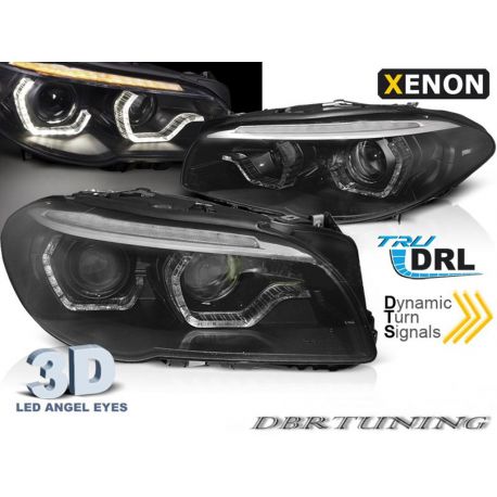 XENON Headlights 3D Led DRL BMW F10 F11 11-13 chrome