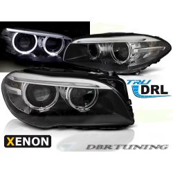 Fari XENON Angel Led DRL BMW F10 F11 11-13 neri