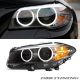 Fari XENON Angel Led DRL BMW F10 F11 11-13 neri
