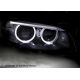 Fari XENON Angel Led DRL BMW F10 F11 11-13 neri