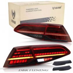 Pilotos LED GOLF 7 - 7,5  look GTI, GTD 12-19 rojo