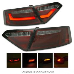 Fanali LED BAR AUDI A5 07-11 rosso fumé