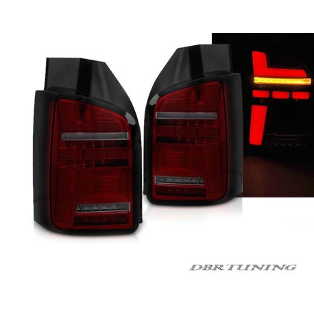 Pilotos traseros Led Bar VW T6.1 20-24 rojo ahumado