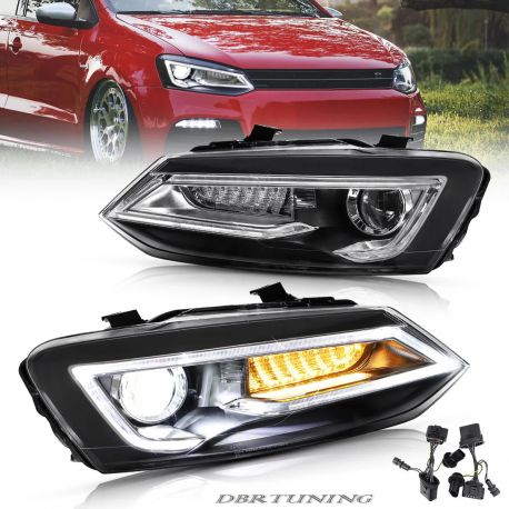 Headlight Dinamic Led VW POLO 6R 09-17 black
