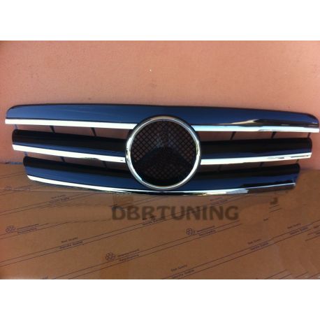 Calandra sportiva Mercedes C W203 00-07 nero-cromo