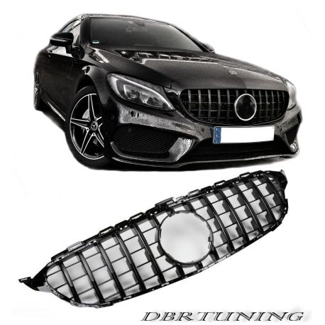 Sport grill Mercedes GTR look W205 14-18 black