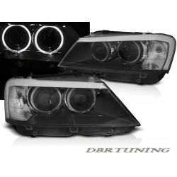 Headlights ANGEL EYES LED BMW F25 10-14 black