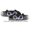 Coppia fari Angel Eyes Led BMW 5 E39 95-03 motor neri