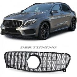 Grill look GTR Mercedes GLA X156 13-16 black chrome