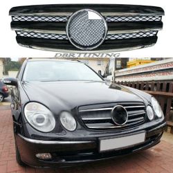 Grill Mercedes W211 02-06 CL look black-chrome
