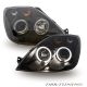 Angel Eyes headlights Ford Fiesta MK6 02-08 Black