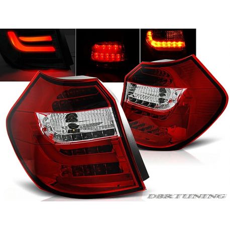 Pilotos traseros DEPO Led Bar BMW E81 E87 07-11 rojo