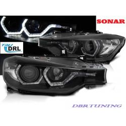 Faros SONAR 3D LED Bmw F30 F31 11-15 negros