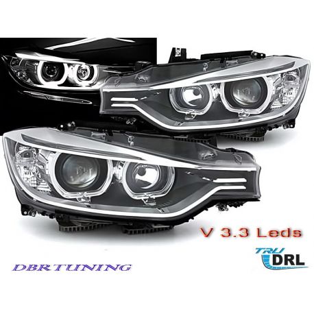 DEPO Angel Eyes LED Headlights BMW F30 F31 11-15