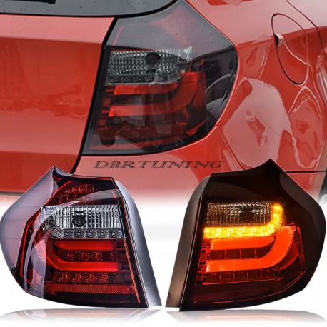 Pilotos traseros DEPO Led Bar BMW E81 E87 07-11 rojo humo